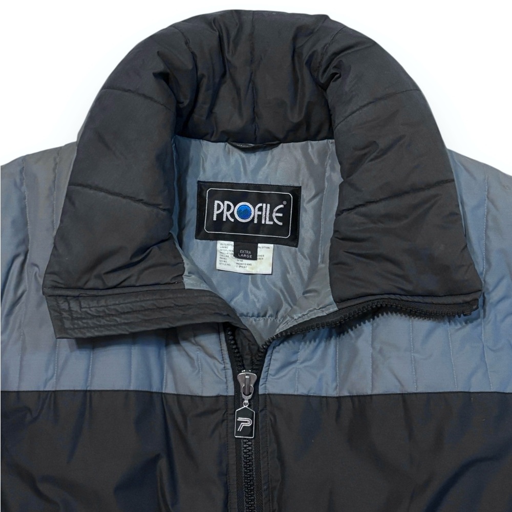 PROFILE Color Block Down Filled Puffer Ski Jacket VINTAGE - Picture 2 of 7